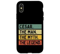 Carcasa para iPhone X/XS Cesar The Man The Myth The Legend - Cita Personalizada Divertida