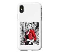 Carcasa para iPhone X/XS Chaqueta roja Glamour Muse Urban Alley Fashion Ink Art