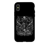 Carcasa para iPhone X/XS Charles Vane - Espadas Cruzadas con Calavera Pirata