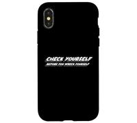 Carcasa para iPhone X/XS Check Yourself Before You Wreck Yourself | Canción de los 90