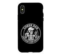 Carcasa para iPhone X/XS Cheer Dad Surviving Comp Weekend Skeleton Coffee Fathers Day