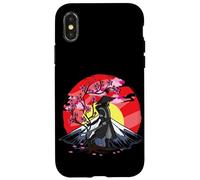Carcasa para iPhone X/XS Cherry Blossom Fighter Fujuyama Sunset Japanese Samurai