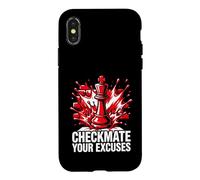 Carcasa para iPhone X/XS Chess Player Checkmate Your Excuses Motivational