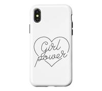 Carcasa para iPhone X/XS Chica Poder Corazón Amor Mujeres poderosas Fuerte Empoderar Mujer