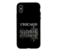 Carcasa para iPhone X/XS Chicago Illinois Skyline City Reflection Urban