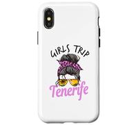 Carcasa para iPhone X/XS Chicas a Juego Viaje Tenerife moño desordenado