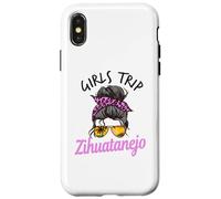 Carcasa para iPhone X/XS Chicas a Juego Viaje Zihuatanejo México moño desordenado