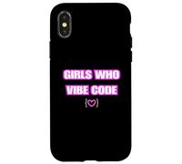 Carcasa para iPhone X/XS Chicas Divertidas Que Vibe Code, codificadora de IA