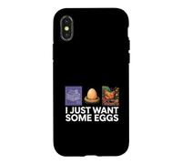 Carcasa para iPhone X/XS Chicken Farmer I Just Want Some Eggs