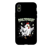 Carcasa para iPhone X/XS Chicken Ghost Poultrygeist Halloween Costume Farmer