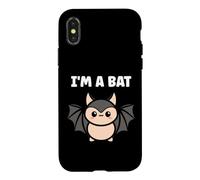 Carcasa para iPhone X/XS Child Animals Bats Cute Bird Minimalist Funny I'm a Bat
