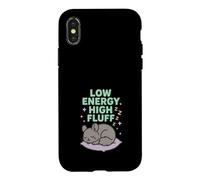 Carcasa para iPhone X/XS Chinchilla Funny Roedor Mascota Floofy Animal Kawaii Lindo Chill