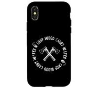 Carcasa para iPhone X/XS Chop Wood Transportar Agua Meditador Consciente Dulce Meme