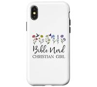 Carcasa para iPhone X/XS Christian Girls Nerd Bible Study Scripture Pastor God Jesus