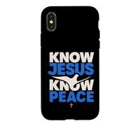 Carcasa para iPhone X/XS Christian Know Jesus Know Peace Religion God Church