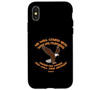 Carcasa para iPhone X/XS Christian Salmo 91 Protección del Águila Inspiradora