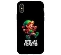 Carcasa para iPhone X/XS Christmas Xmas Elves Are People Too Funny North Pole Design