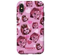 Carcasa para iPhone X/XS Chucky and Tiffany Hearts All-Over Print