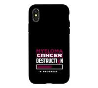 Carcasa para iPhone X/XS Cinta Borgoña para la destrucción del cáncer de mieloma en Curso