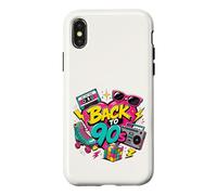 Carcasa para iPhone X/XS Cinta de Casete Retro de los 90, Boombox, Roller Skate Cube