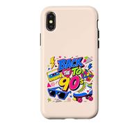 Carcasa para iPhone X/XS Cinta de Casete Vintage de Vuelta a los 90 Boombox Roller Skate Cube