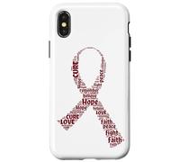 Carcasa para iPhone X/XS Cinta de curación de Amor con Esperanza de Conciencia sobre el cáncer de mieloma múltiple