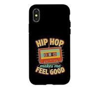 Carcasa para iPhone X/XS Cinta gráfica Retro Hip Hop Makes Me Feel Good