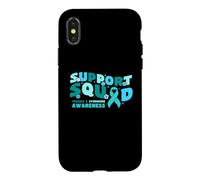 Carcasa para iPhone X/XS Cinta Verde Azulado para concientización sobre el síndrome X frágil de Support Squad