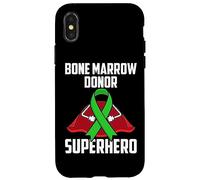 Carcasa para iPhone X/XS Cinta Verde Azulado para Donante de médula ósea Superhero Warrior Fighter