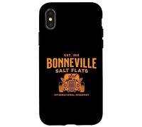 Carcasa para iPhone X/XS Circuito Internacional Retro de Bonneville Salt Flats Utah
