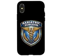 Carcasa para iPhone X/XS Cirujano bariátrico Caduceo Metabólica Pérdida de Peso Cirugía MD