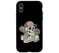 Carcasa para iPhone X/XS Cirujano de Caja de Cambios Mecánico automotriz Cirujano de Engranajes de cráneo