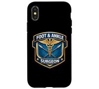Carcasa para iPhone X/XS Cirujano de Pie y Tobillo Caduceo Podología Cirugía Ortopedia
