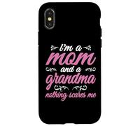 Carcasa para iPhone X/XS Cita de Abuela Soy una mamá y una Abuela Nada me Asusta