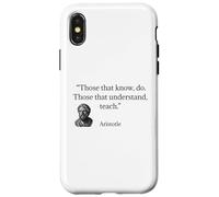 Carcasa para iPhone X/XS Cita de Aristóteles Aquellos Que Saben Hacer