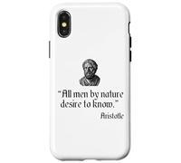 Carcasa para iPhone X/XS Cita de Aristóteles Todos los Hombres por Naturaleza Desean Conocer la filosofía