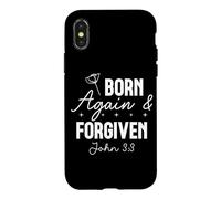 Carcasa para iPhone X/XS Cita de Renacimiento y Perdón para la Fe Espiritual