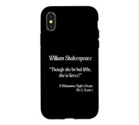 Carcasa para iPhone X/XS Cita de Shakespeare - Aunque Ella Sea Pero pequeña, Ella es Feroz