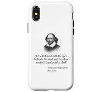 Carcasa para iPhone X/XS Cita de Shakespeare - El Amor no se ve con los Ojos