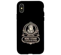 Carcasa para iPhone X/XS Cita de Teología Reformada Martin Luther Here I Stand
