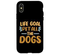 Carcasa para iPhone X/XS Cita Divertida de Life Goal Pet All The Dogs para Amantes de los Perros