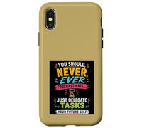 Carcasa para iPhone X/XS Cita Divertida de procrastinación, motivación humorística