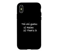 Carcasa para iPhone X/XS Cita Divertida de Tai Chi. Humor de Tai Chi para Principiantes de Tai Chi