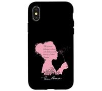 Carcasa para iPhone X/XS Cita inspiradora de Eleanor Roosevelt con una Firma