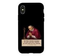 Carcasa para iPhone X/XS Cita inspiradora de San Alfonso Liguori Trust God
