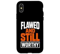 Carcasa para iPhone X/XS Cita inspiradora defectuosa y todavía digna