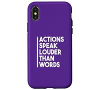 Carcasa para iPhone X/XS Cita Motivacional Actions Speak Louder Than Words