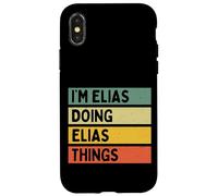 Carcasa para iPhone X/XS Cita Personalizada Divertida I'm Elias Doing Elias Things