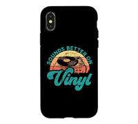 Carcasa para iPhone X/XS Citas Divertidas de Discos de Vinilo suenan Mejor en Vinilo