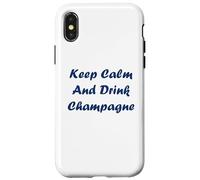 Carcasa para iPhone X/XS Citation Champagne Humour Keep Calm and Drink Champagne